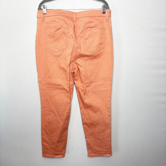 Chico's Cantaloupe 2 Piece Denim Set Size 2/L Jean Jacket Ankle Pants Stretch - Picture 12 of 14